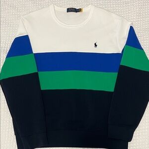 Polo by Ralph Lauren Men's Striped Crewneck Sweater - White, Blue, Green, Black